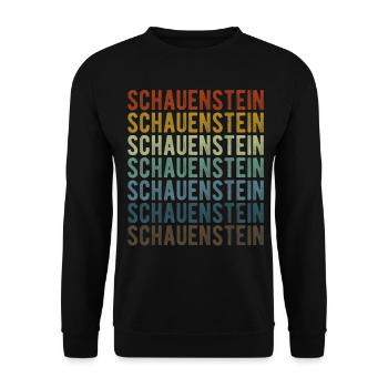 Schauenstein City Retro Vintage - Unisex Sweatshirt - black - Front - Alina (178cm) & Michal (187cm)
