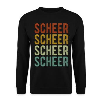 Scheer Stadt Retro Vintage - Unisex Pullover - Schwarz - Vorne - Alina (178cm) & Michal (187cm)