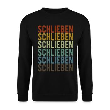 Schlieben City Retro Vintage - Unisex Sweatshirt - black - Front - Alina (178cm) & Michal (187cm)