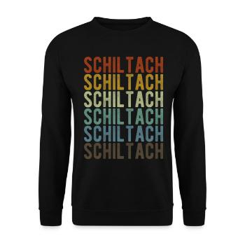Schiltach City Retro Vintage - Unisex Sweatshirt - black - Front - Alina (178cm) & Michal (187cm)
