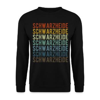 Schwarzheide Stadt Retro Vintage - Unisex Sweatshirt - black - Front - Alina (178cm) & Michal (187cm)