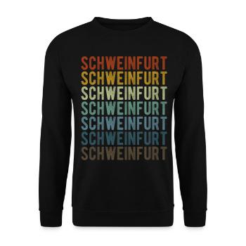 Schweinfurt City Retro Vintage - Unisex Sweatshirt - black - Front - Alina (178cm) & Michal (187cm)