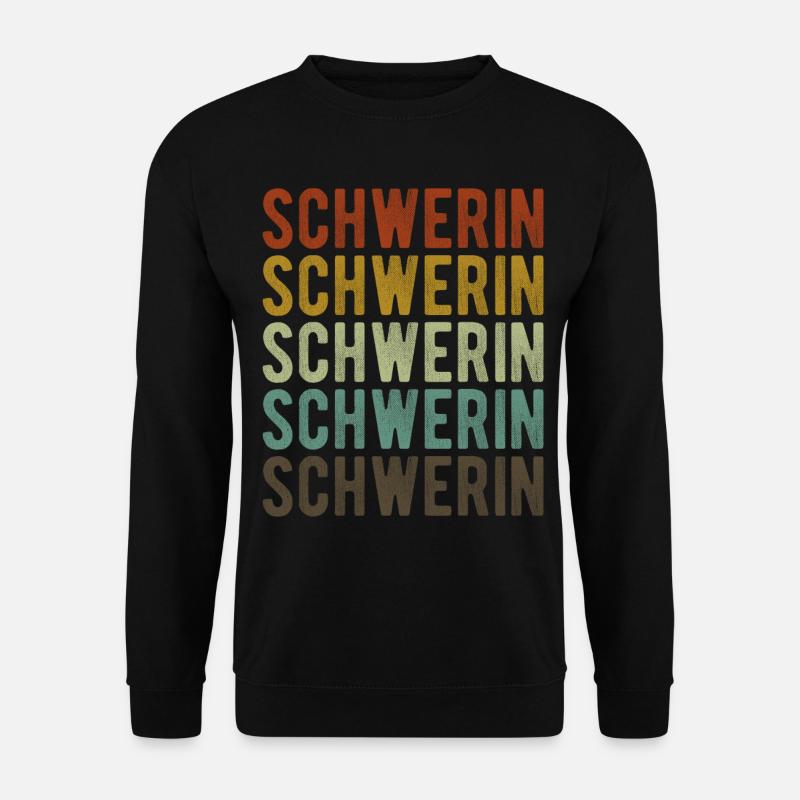 Schwerin Stadt Retro Vintage - Unisex Pullover - Schwarz