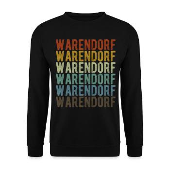 Warendorf City Retro Vintage - Unisex Sweatshirt - black - Front - Alina (178cm) & Michal (187cm)