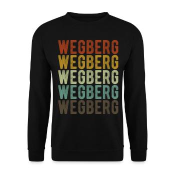 Wegberg City Retro Vintage - Unisex Sweatshirt - black - Front - Alina (178cm) & Michal (187cm)