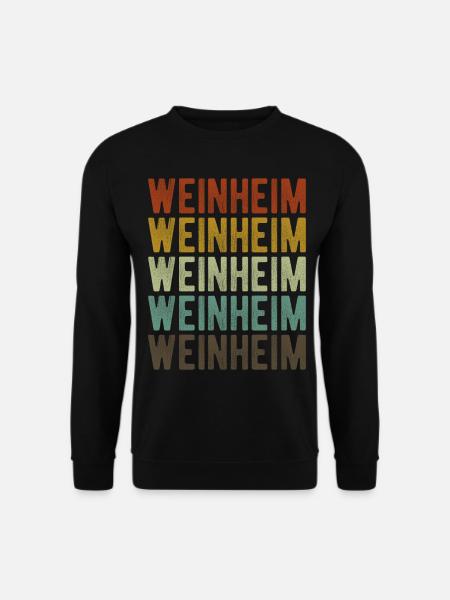 Weinheim Stadt Retro Vintage - Unisex Pullover - Schwarz