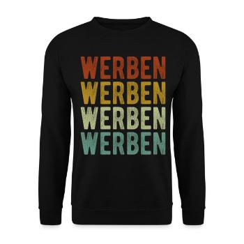 Advertise City Retro Vintage - Unisex Sweatshirt - black - Front - Alina (178cm) & Michal (187cm)
