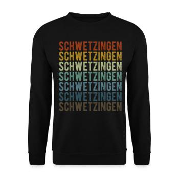 Schwetzingen City Retro Vintage - Unisex Sweatshirt - black - Front - Alina (178cm) & Michal (187cm)