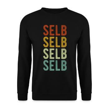Selb Stadt Retro Vintage - Unisex Pullover - Schwarz - Vorne - Alina (178cm) & Michal (187cm)