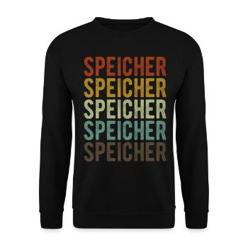 Speicher Stadt Retro Vintage - Unisex Sweatshirt - black - Front - Alina (178cm) & Michal (187cm)