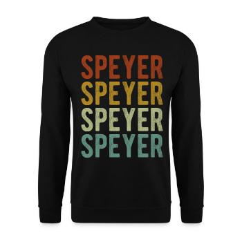 Speyer City Retro Vintage - Sweat-shirt Unisexe - noir - Devant - Alina (178cm) & Michal (187cm)