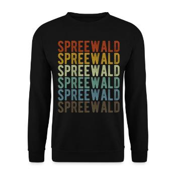 Spreewald City Rétro Vintage - Sweat-shirt Unisexe - noir - Devant - Alina (178cm) & Michal (187cm)