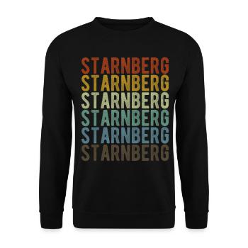 Starnberg Stadt Retro Vintage - Unisex Pullover - Schwarz - Vorne - Alina (178cm) & Michal (187cm)