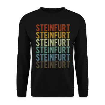 Steinfurt City Retro Vintage - Unisex Sweatshirt - black - Front - Alina (178cm) & Michal (187cm)