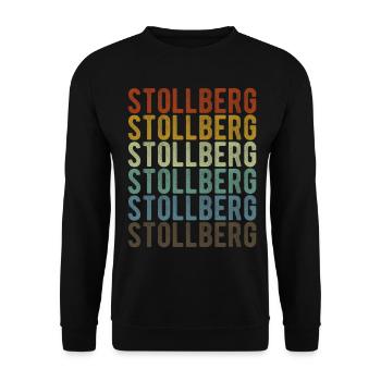 Stollberg City Retro Vintage - Unisex Sweatshirt - black - Front - Alina (178cm) & Michal (187cm)