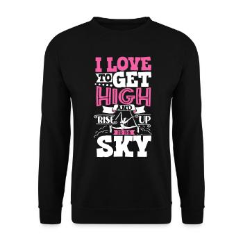 Rise up to the sky - Yoga aérien - Sweat-shirt Unisexe - noir - Devant - Alina (178cm) & Michal (187cm)