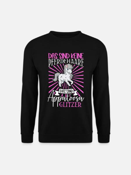 Appaloosa Glitzer - Das sind keine Pferdehaare - Unisex Pullover - Schwarz