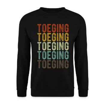 Toeging City Retro Vintage - Sweat-shirt Unisexe - noir - Devant - Alina (178cm) & Michal (187cm)