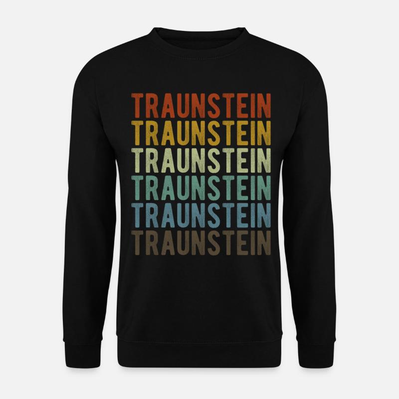 Traunstein Stadt Retro Vintage - Unisex Pullover - Schwarz