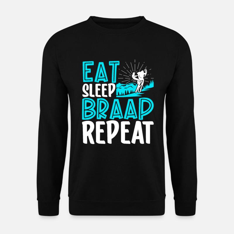 Eat Sleep BRAAP Repeat - Snowmobile - Unisex Sweatshirt - black
