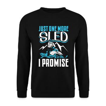 Just one more sled I promise - snowmobiles - Unisex Sweatshirt - black - Front - Alina (178cm) & Michal (187cm)