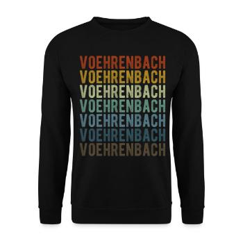 Voehrenbach Stadt Retro Vintage - Unisex Sweatshirt - black - Front - Alina (178cm) & Michal (187cm)