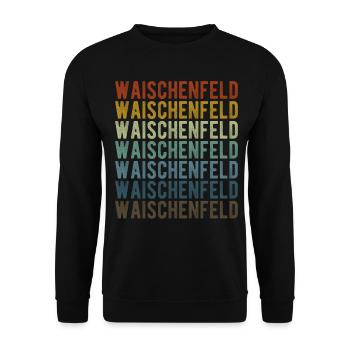Waischenfeld City Retro Vintage - Unisex Sweatshirt - black - Front - Alina (178cm) & Michal (187cm)