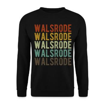 Walsrode City Retro Vintage - Unisex Sweatshirt - black - Front - Alina (178cm) & Michal (187cm)