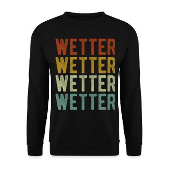 Weather City Retro Vintage - Unisex Sweatshirt - black - Front - Alina (178cm) & Michal (187cm)