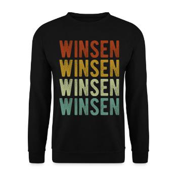 Winsen City Retro Vintage - Unisex Sweatshirt - black - Front - Alina (178cm) & Michal (187cm)