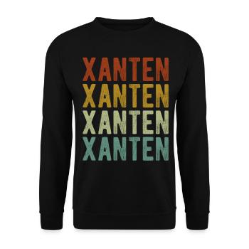 Xanten City Rétro Vintage - Sweat-shirt Unisexe - noir - Devant - Alina (178cm) & Michal (187cm)