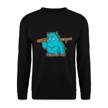 Bassoonist Monster carries an Bassoon for - Unisex Pullover - Schwarz - Vorne - Alina (178cm) & Michal (187cm)