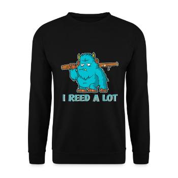 Bassoonist Monster reed a lot with his Bassoon - Unisex Pullover - Schwarz - Vorne - Alina (178cm) & Michal (187cm)