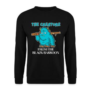 The Creature from the Black Bassoon for a - Unisex Pullover - Schwarz - Vorne - Alina (178cm) & Michal (187cm)