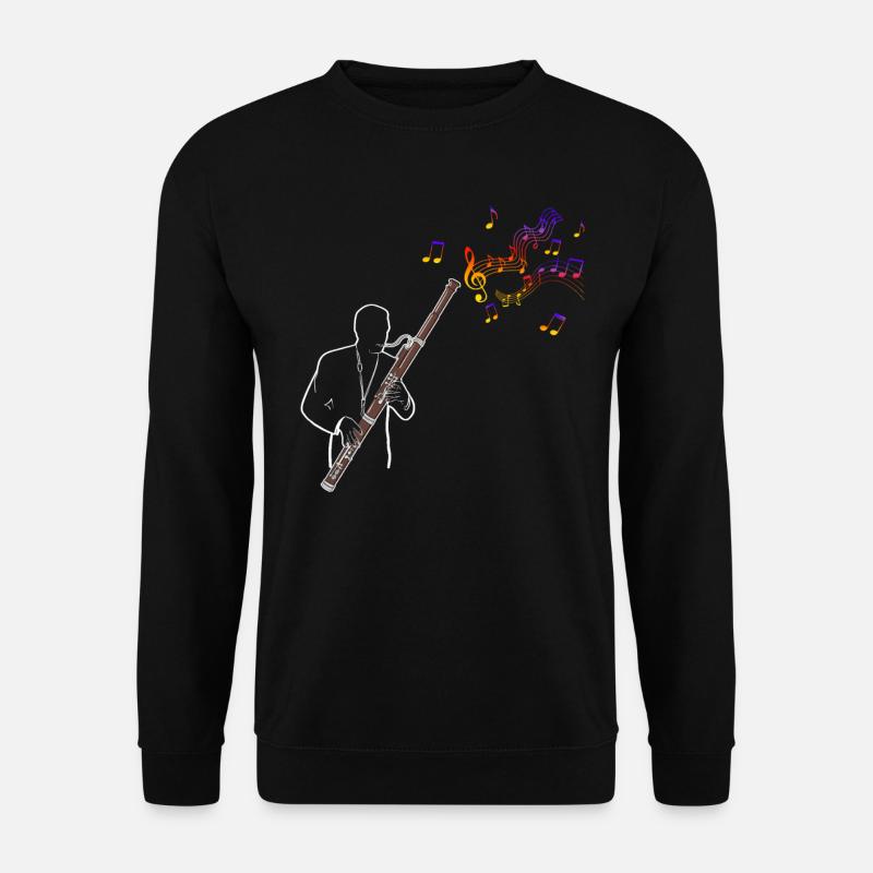 Bassoon Player plays the Bassoon with Colorful - Unisex Pullover - Schwarz