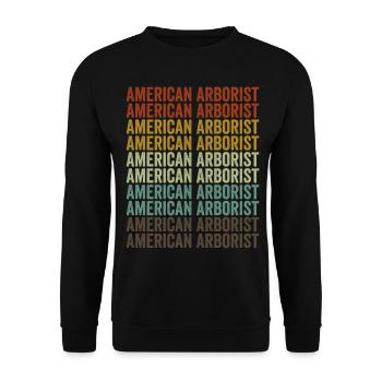 Amerikanischer Baumpfleger Baumpfleger Baumpfleger - Unisex Pullover - Schwarz - Vorne - Alina (178cm) & Michal (187cm)