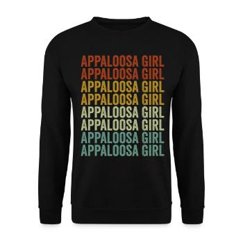 Appaloosa Filles Chevaux Amoureux Chevaux Filles - Sweat-shirt Unisexe - noir - Devant - Alina (178cm) & Michal (187cm)