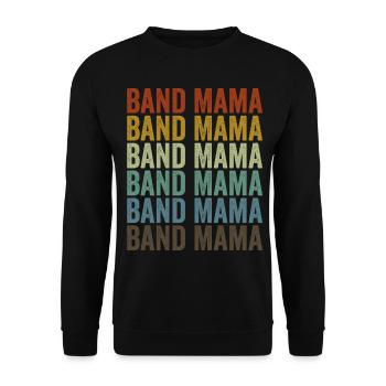 Band Mama Saxophone Mama - Unisex Sweatshirt - black - Front - Alina (178cm) & Michal (187cm)