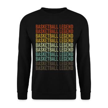 Basketball Legend Basketball Legend - Unisex Sweatshirt - black - Front - Alina (178cm) & Michal (187cm)