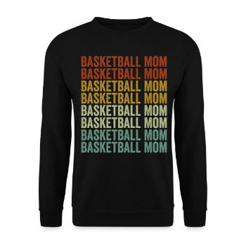 Basketball Mom Basket Ball Mom - Unisex Pullover - Schwarz - Vorne - Alina (178cm) & Michal (187cm)
