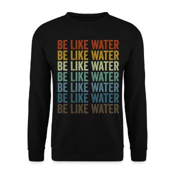 Sei wie Wasser Martial Arts Kung Fu - Unisex Pullover - Schwarz - Vorne - Alina (178cm) & Michal (187cm)