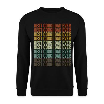 Best Corgi Dad Ever Corgi Dog Love - Unisex Sweatshirt - black - Front - Alina (178cm) & Michal (187cm)