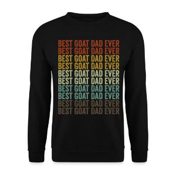 Bester Ziegenvater aller Zeiten Ziegenvater Ziegen - Unisex Pullover - Schwarz - Vorne - Alina (178cm) & Michal (187cm)