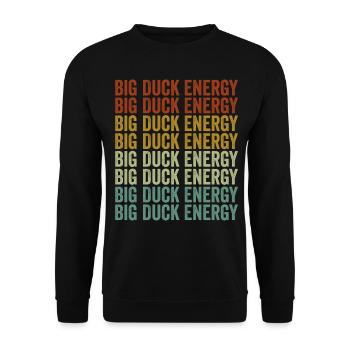 Big Duck Energy Duck Design Big Duck Duck Lovers - Unisex Pullover - Schwarz - Vorne - Alina (178cm) & Michal (187cm)
