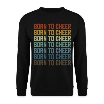 Born To Cheer Cheer Squad - Unisex Sweatshirt - black - Front - Alina (178cm) & Michal (187cm)