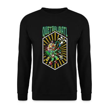 Dieu aztèque du vent - Quetzalcoatl - Sweat-shirt Unisexe - noir - Devant - Alina (178cm) & Michal (187cm)
