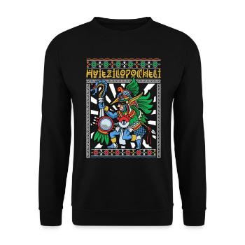 Le dieu aztèque de la guerre - Huitzilopochtli - Sweat-shirt Unisexe - noir - Devant - Alina (178cm) & Michal (187cm)