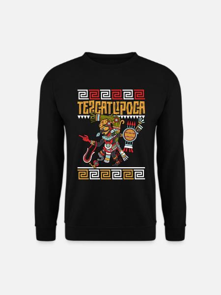 Aztekischer Gott der Nacht - Tezcatlipoca - Unisex Pullover - Schwarz