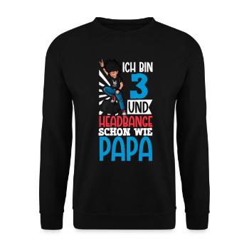 Ich bin 3 - Jungen Rocker - Unisex Pullover - Schwarz - Vorne - Alina (178cm) & Michal (187cm)