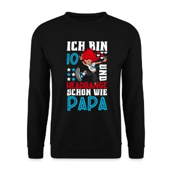 Ich bin 10 - Mädchen Rocker - Unisex Pullover - Schwarz - Vorne - Alina (178cm) & Michal (187cm)